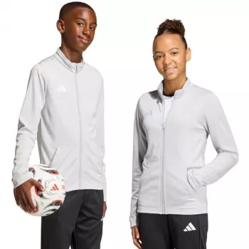 Felpa da allenamento adidas Entrada 26 bambino grigio chiaro JZ6610 116cm