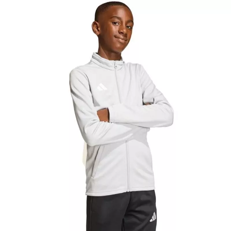 Giacca da allenamento adidas Entrada 26 Track bambino grigio chiaro JZ6610 152cm