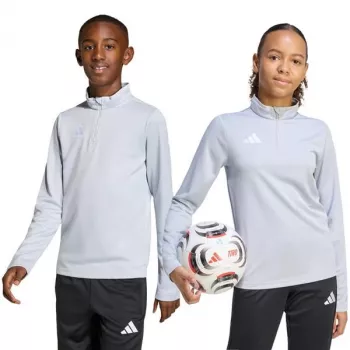 Felpa adidas Entrada 26 Trainingsshirt bambino grigio chiaro JZ6637 140cm