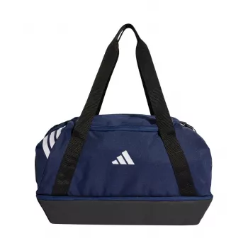 Borsa adidas Tiro Duffle Small con scomparto inferiore blu navy KD4240