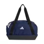 Borsa adidas Tiro Duffle Small con scomparto inferiore blu navy KD4240