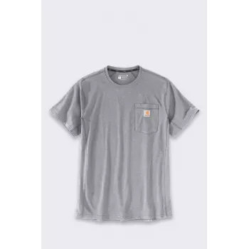 T-shirt Carhartt Force Mid Pocket grigio melange