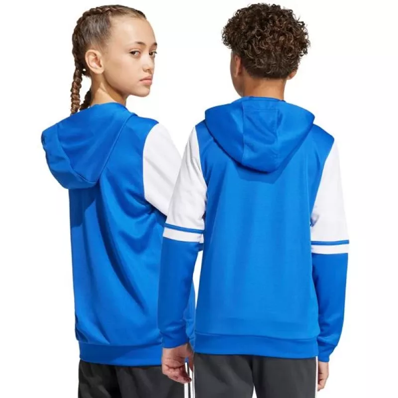 Felpa bambino adidas Squadra 25 Hoody blu e bianco JD4802 140cm