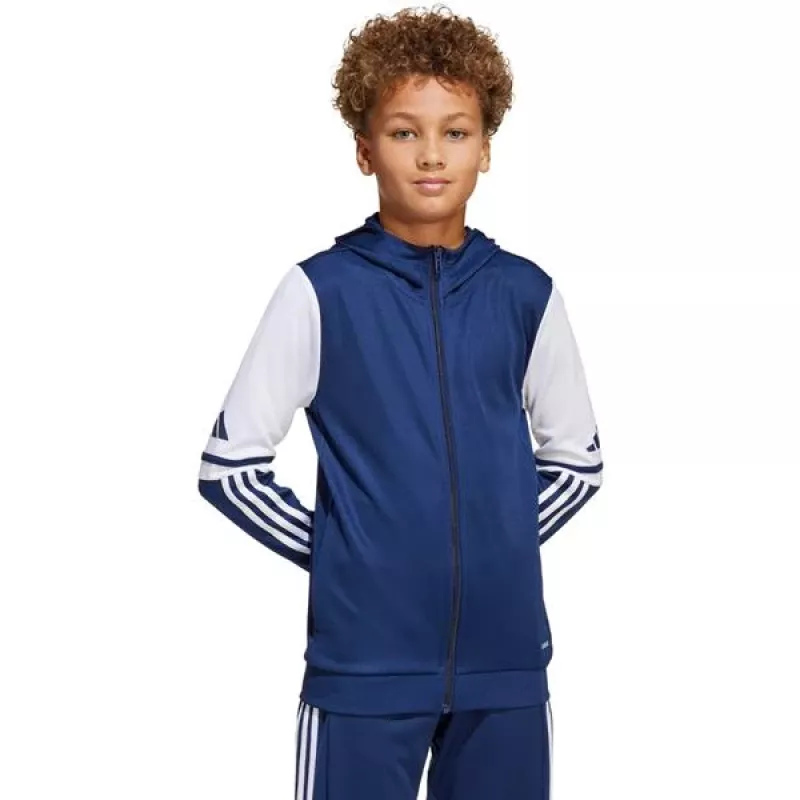 Felpa bambino adidas Squadra 25 Hoody blu navy e bianco JD4800 128cm