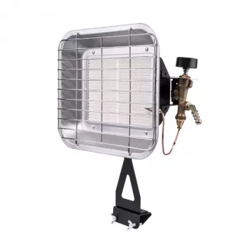 RADIANT PG-009G stufa a raggi infrarossi a gas per bombola GPL da 11 kg, 4,2 kW, accensione piezoelettrica, bruciatore in ceramica, 3 livelli di potenza