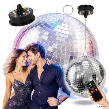 LIGHT4ME MBM 40 IR palla da discoteca a specchio argento