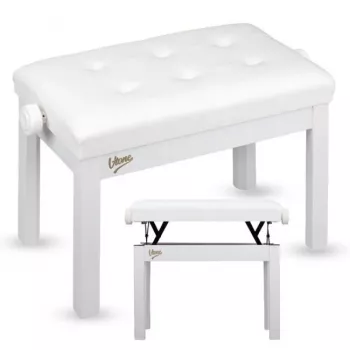 V-TONE PB3 WH panchina per pianoforte panchina per tastiera bianco similpelle