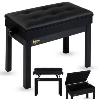 V-TONE PB2 BK panchina per pianoforte per tastiera, nero, similpelle
