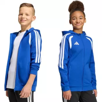 Felpa con cappuccio full zip bambino adidas Tiro 26 League blu KF9102 164cm