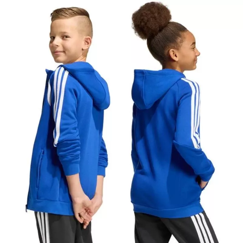 Felpa con cappuccio full zip bambino adidas Tiro 26 League blu KF9102 164cm