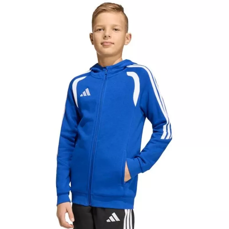 Felpa con cappuccio full zip bambino adidas Tiro 26 League blu KF9102 164cm