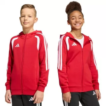 Felpa con cappuccio full zip bambino adidas Tiro 26 League rosso KF9101 152cm