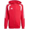 Felpa con cappuccio full zip bambino adidas Tiro 26 League rosso KF9101 152cm