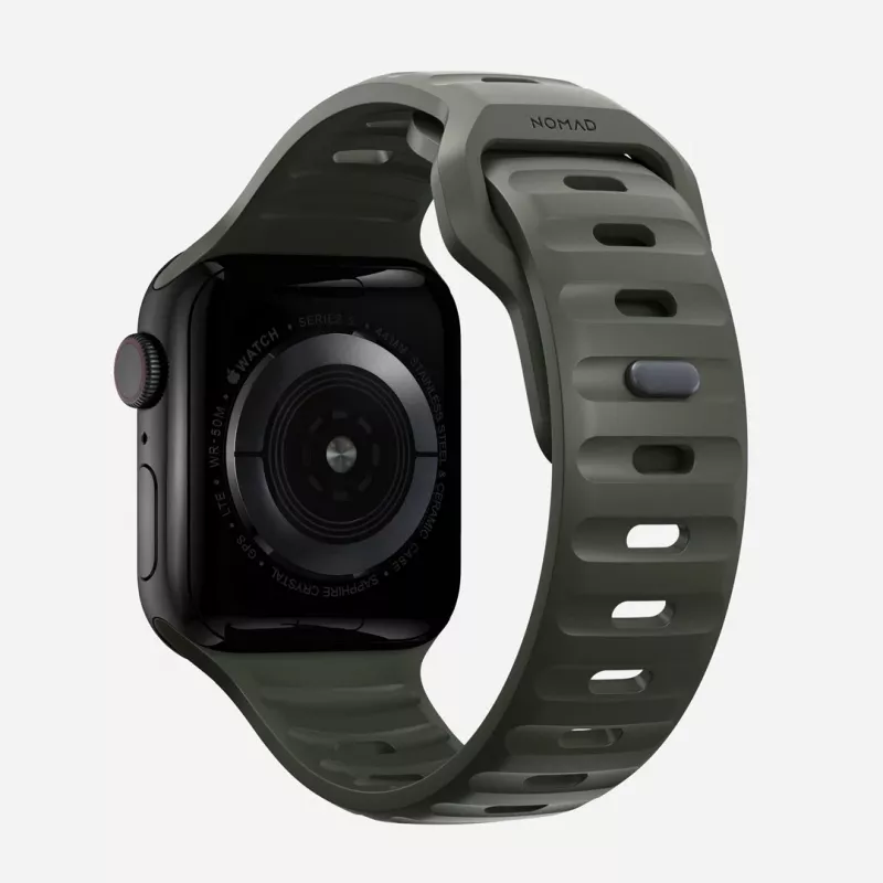 NOMAD Sport Band – cinturino per Apple Watch 46mm/49mm in FKM (ash green)