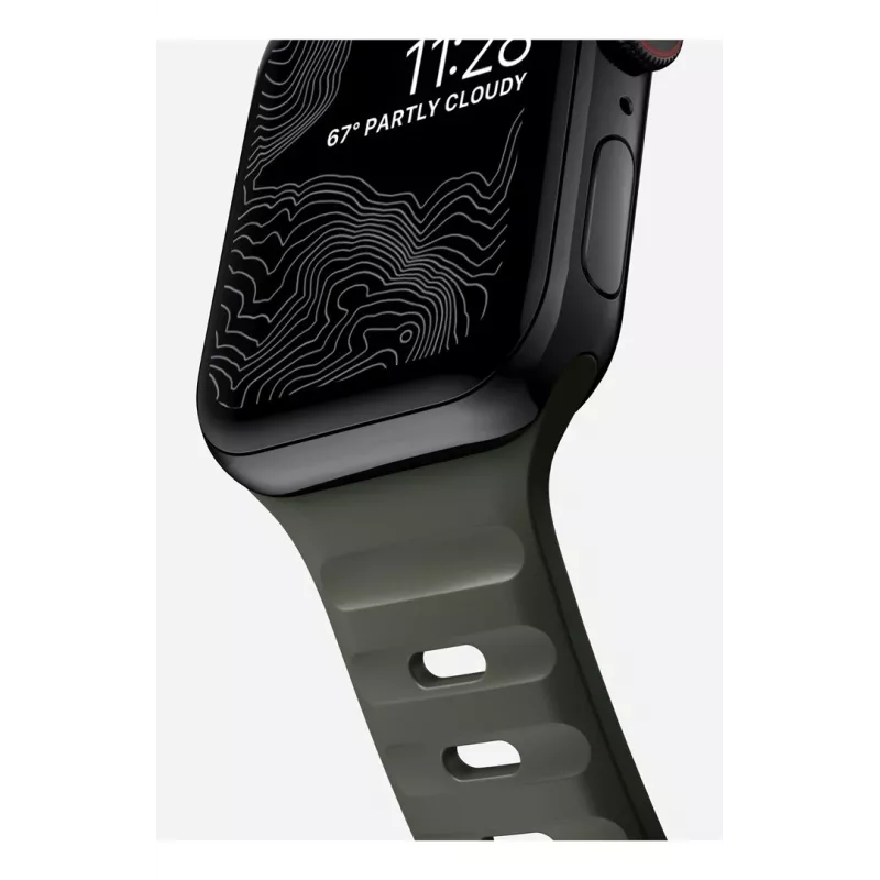 NOMAD Sport Band – cinturino per Apple Watch 46mm/49mm in FKM (ash green)