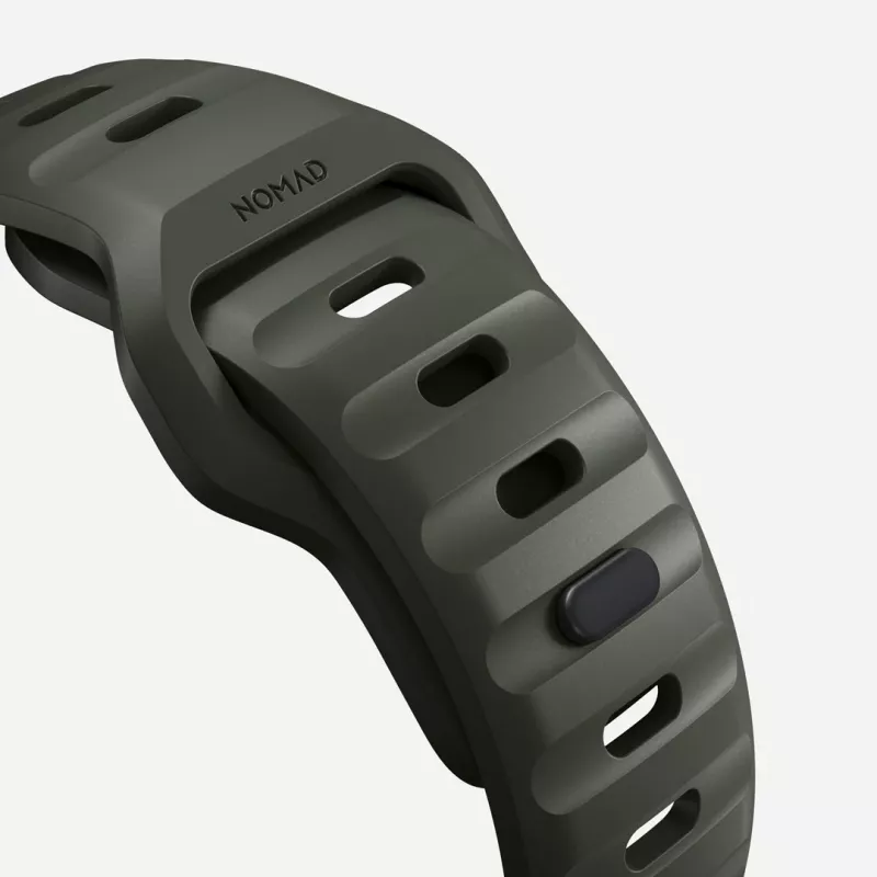 NOMAD Sport Band – cinturino per Apple Watch 46mm/49mm in FKM (ash green)