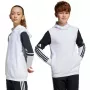 Felpa con cappuccio adidas Squadra 25 Sweat Hoody bambino bianco JD4807 128cm