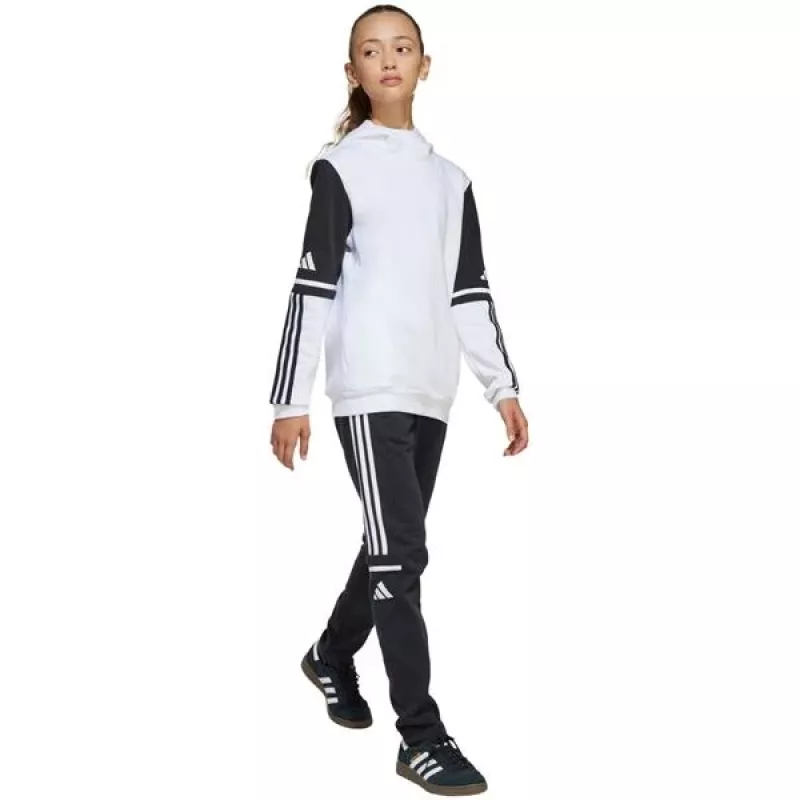 Felpa con cappuccio adidas Squadra 25 Sweat Hoody bambino bianco JD4807 128cm