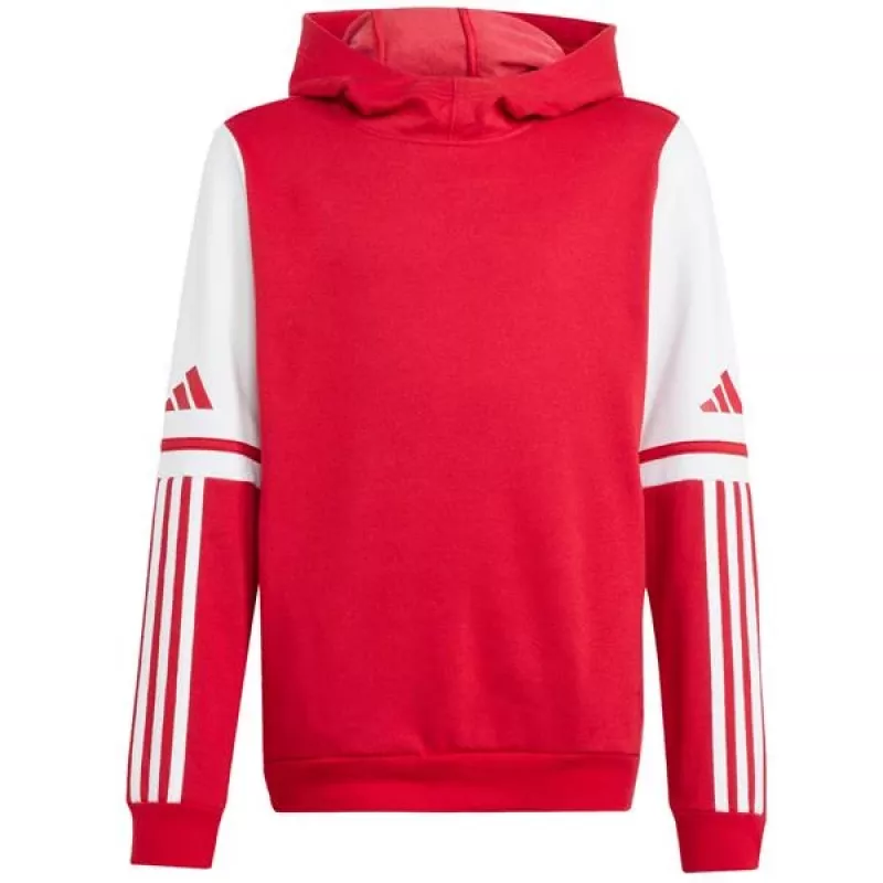 Felpa con cappuccio adidas Squadra 25 Sweat Hoody bambino rosso JD4805 128cm