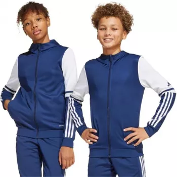 Felpa con cappuccio adidas Squadra 25 Hoody bambino blu navy-bianco JD4800 140cm