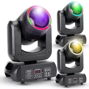 LIGHT4ME MH BEAM 150 RING Moving Head Beam con anello RGB