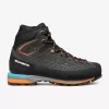 Scarpa Zodiac Tech GTX scarponi da alpinismo, GORE-TEX Performance Comfort, pelle Perwanger, suola Vibram Mont, Anthracite/Tonic Orange, EU 44