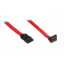 EXSYS cavo dati SATA III con connettore angolare, 0,5 m, rosso EX-K3605