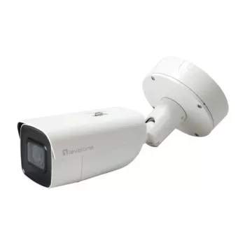 LevelOne FCS-5212 telecamera IP bullet per esterni 6MP con obiettivo varifocale motorizzato, H.265, visione notturna IR, PoE, IP66, IK10