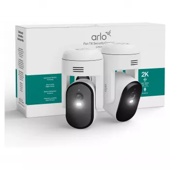 Arlo Essential 3 telecamera di sorveglianza 2K PTZ (confezione da 2, bianco)