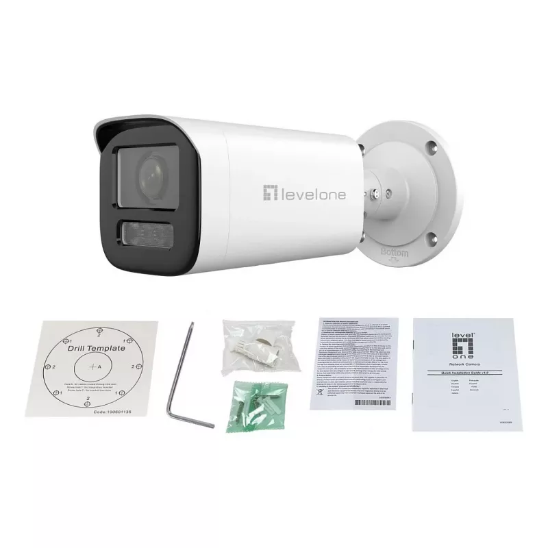 LevelOne IPCam FCS-5222 telecamera di rete dome 2MP H.265 IR PoE