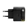 EFB Elektronik G352CE caricabatterie da parete GaN USB-C 35W con cavo retrattile 0,7m, PD3.0 e QC3.0, nero