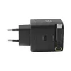 EFB Elektronik G652CE caricabatterie da parete GaN USB-C PD 3.0 65W con cavo retrattile, nero