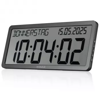 KIENZLE orologio da parete radiocontrollato con indicazione della data antracite