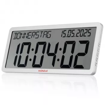 KIENZLE orologio da parete radiocontrollato con indicazione della data bianco