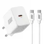 EFB Elektronik G301CE set caricabatterie USB-C GaN 30W con cavo USB-C 2m, bianco