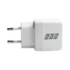 EFB Elektronik G201A1CE set caricabatterie da parete GaN 20W USB-C PD3.0 + USB-A QC3.0 con cavo USB-C 2m, bianco