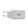 EFB Elektronik G452CE set caricabatterie da parete GaN dual USB-C 45W con cavo USB-C 2m, bianco
