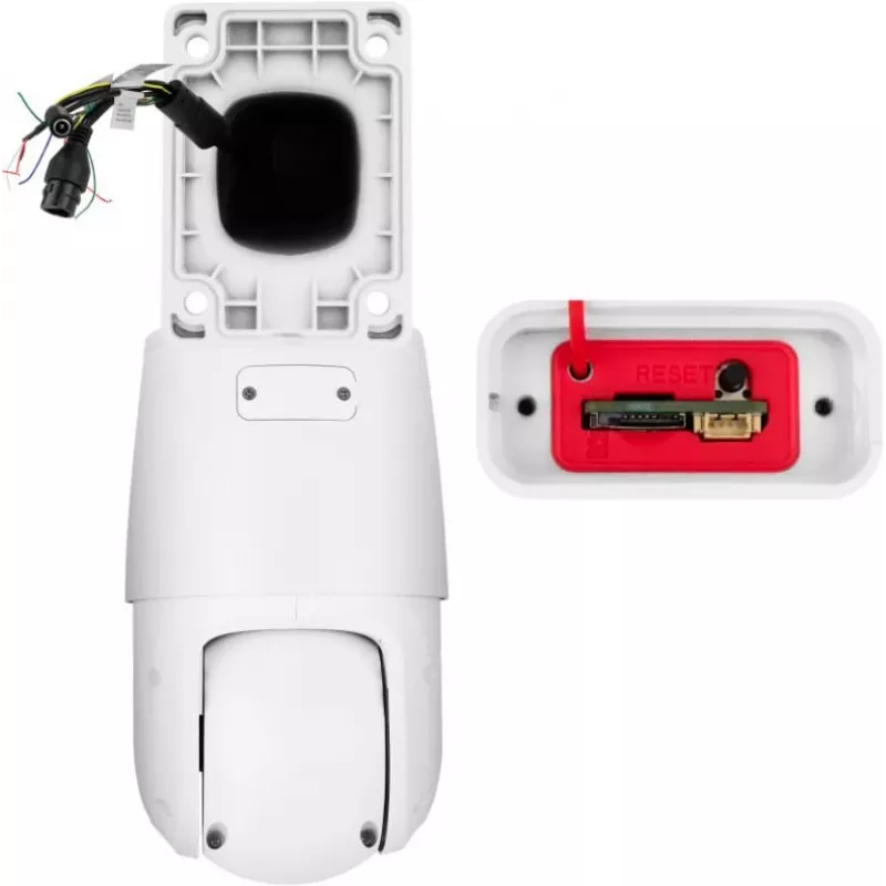 BCS LINE telecamera IP PTZ 4MP con zoom ottico 5x, IR 50m, PoE, IP66, AI SMD Plus
