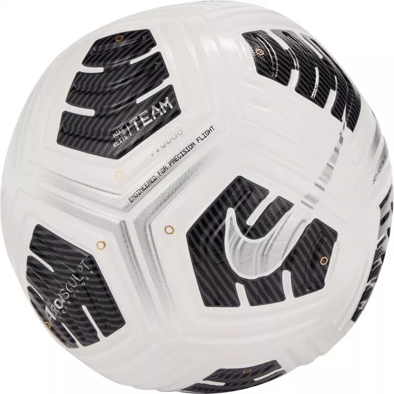 Nike Club Elite Team pallone da calcio bianco-nero-argento CU8053 100