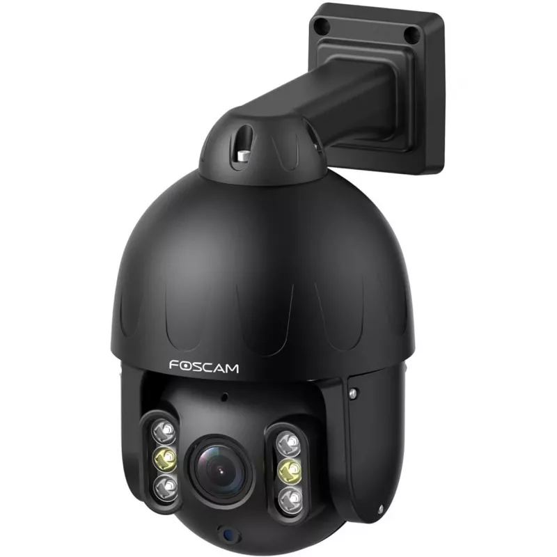 Foscam SD8EP telecamera esterna con rotazione/inclinazione e PoE, 8MP 4K, zoom ottico 4x, IP66, nero