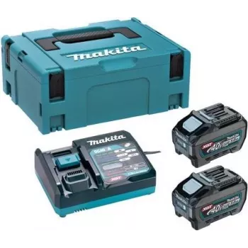 Makita PSKGRT2J XGT 40V max Power Source Kit con 2 batterie ricaricabili 5,0Ah e caricabatterie rapido