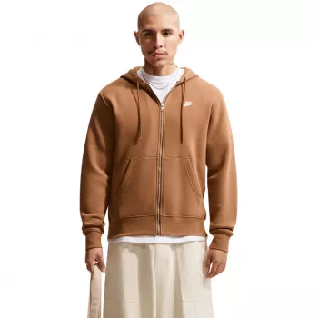 Nike Club BB Full-Zip hoodie uomo marrone chiaro 2XL