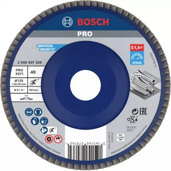 Bosch X571 Best for Metal disco lamellare 125 mm P80 zirconia 2608607338