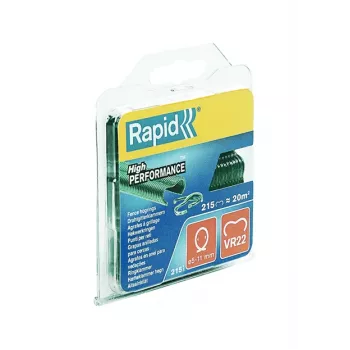 RAPID TOOLS VR22 Punti per recinzione, acciaio zincato con rivestimento in plastica verde, 13 Gauge, lunghezza gamba 12 mm, 1000 pezzi 40108802