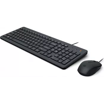 HP 150 Set mouse e tastiera con filo - USB, full-size, nero 240J7AA#ABX