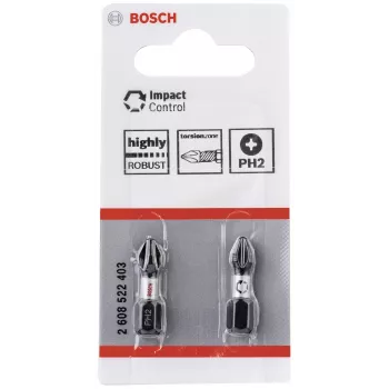 Bosch Impact Control 2608522403 Set punte Phillips PH2, 2 pz., 25 mm