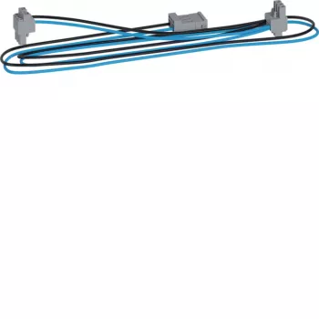 HAGER KU9S115YE Cavo di collegamento a Y, nero/blu, 1,5 m, 1 connettore maschio su 2 connettori femmina
