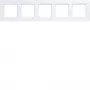 HAGER WAD9500WM Placca a 5 posti C.8 bianco luce opaco