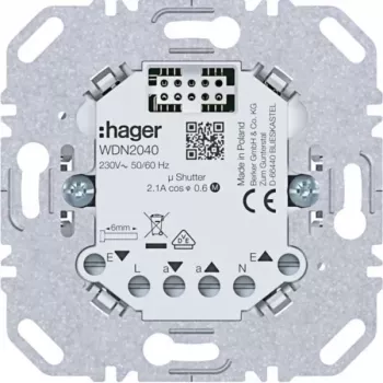 HAGER WDN2040 Modulo dimmer universale con pulsante, da incasso, 1 via, 230V, 20-400W