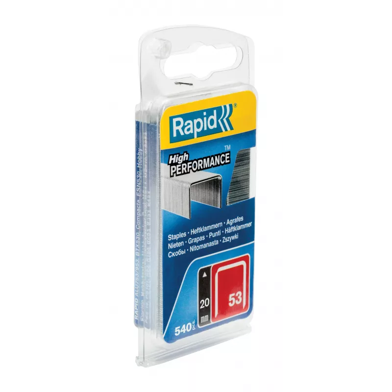 Rapid Tools Punti a filo fine tipo 53, lunghezza gamba 20 mm, acciaio zincato, 2500 per confezione 40109508